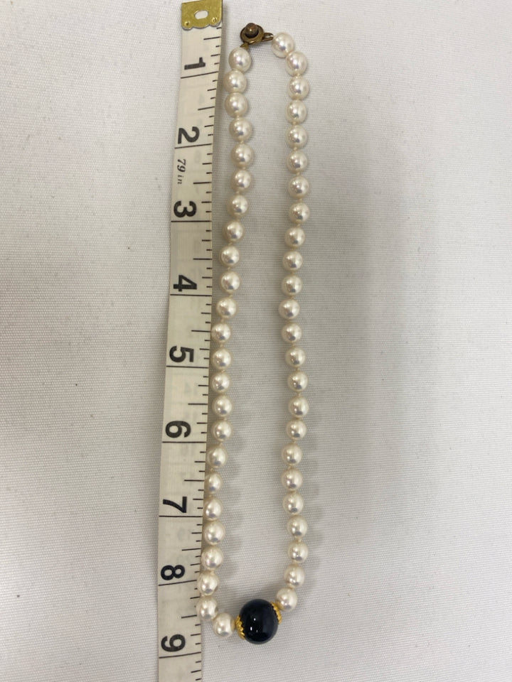 Pearl Gold/Black Necklace