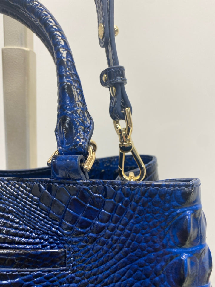 Brahmin Blue Small Denise Convertible Satchel