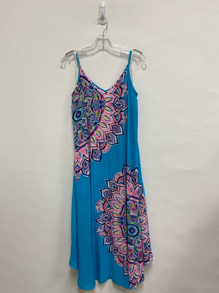 LILLY PULITZER Size S Turquoise White/Multi Sleeveless Ladies Dress