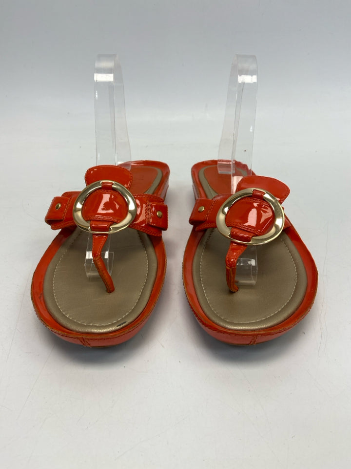 Cole Haan  Size 9 Orange Patent Sandals