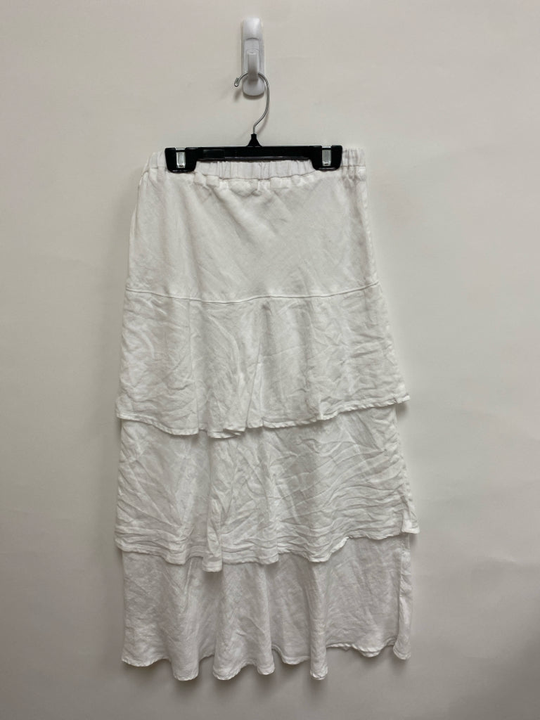 NWT WILT Size XS White Tiered Linen Ladies Skirt