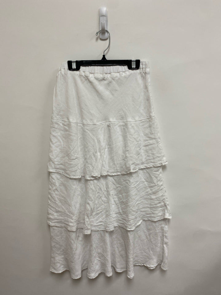 NWT WILT Size XS White Tiered Linen Ladies Skirt