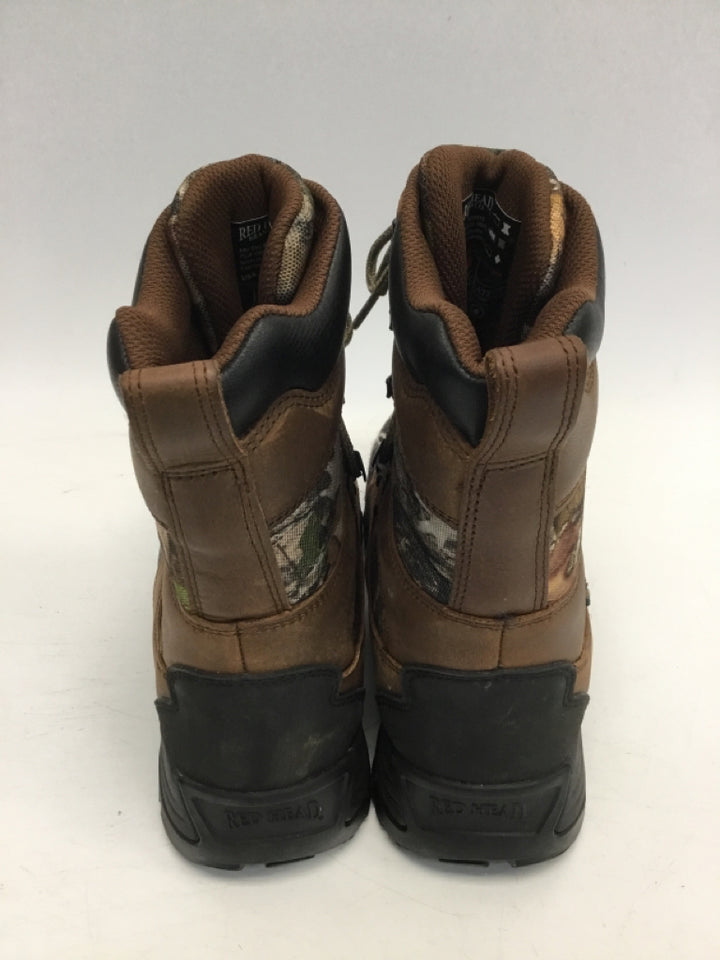 Red Head SIZE 5 Green/Brown Camouflage Boy&