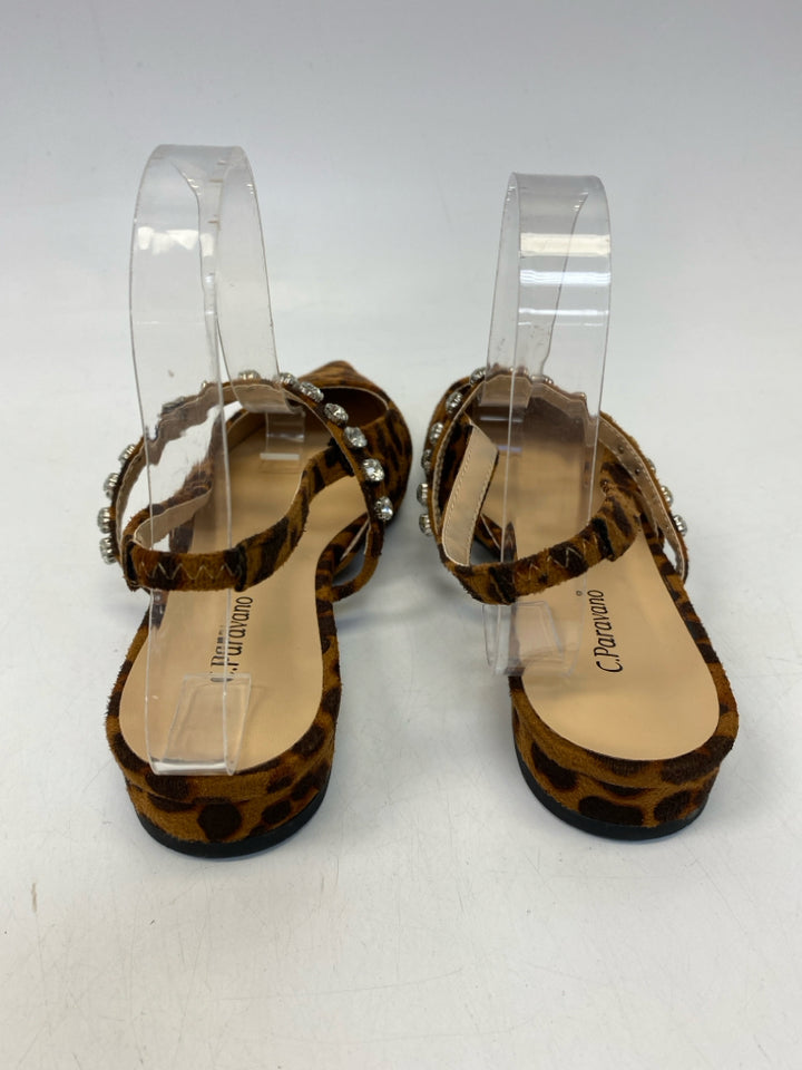 NWOT EU Shoe Size 39.5 Brown Animal Print Flats