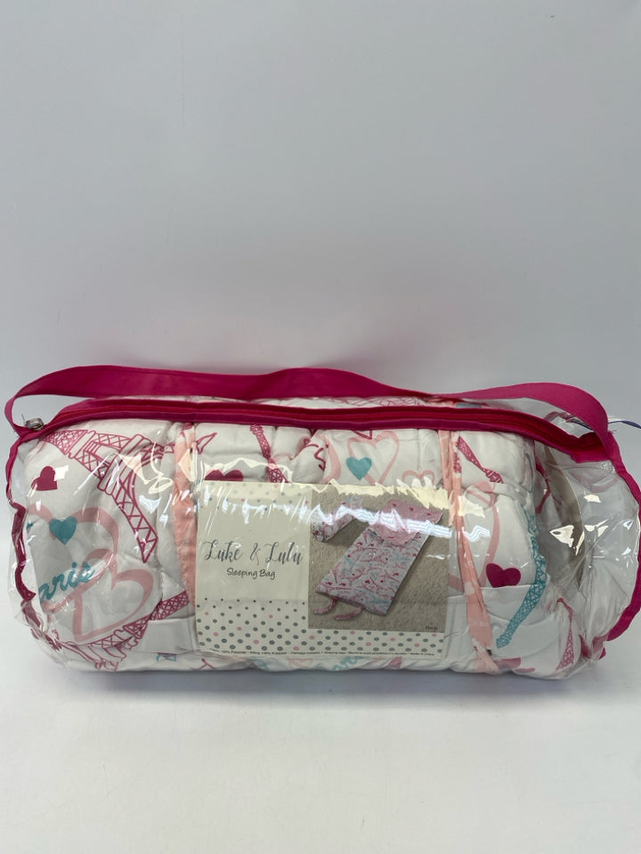 NEW/PKG White Pink Kids Bedding