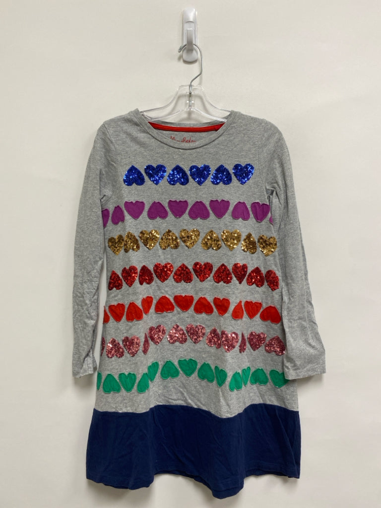 Mini Boden SIZE 9/10 Gray Red/Purple Hearts Girl&
