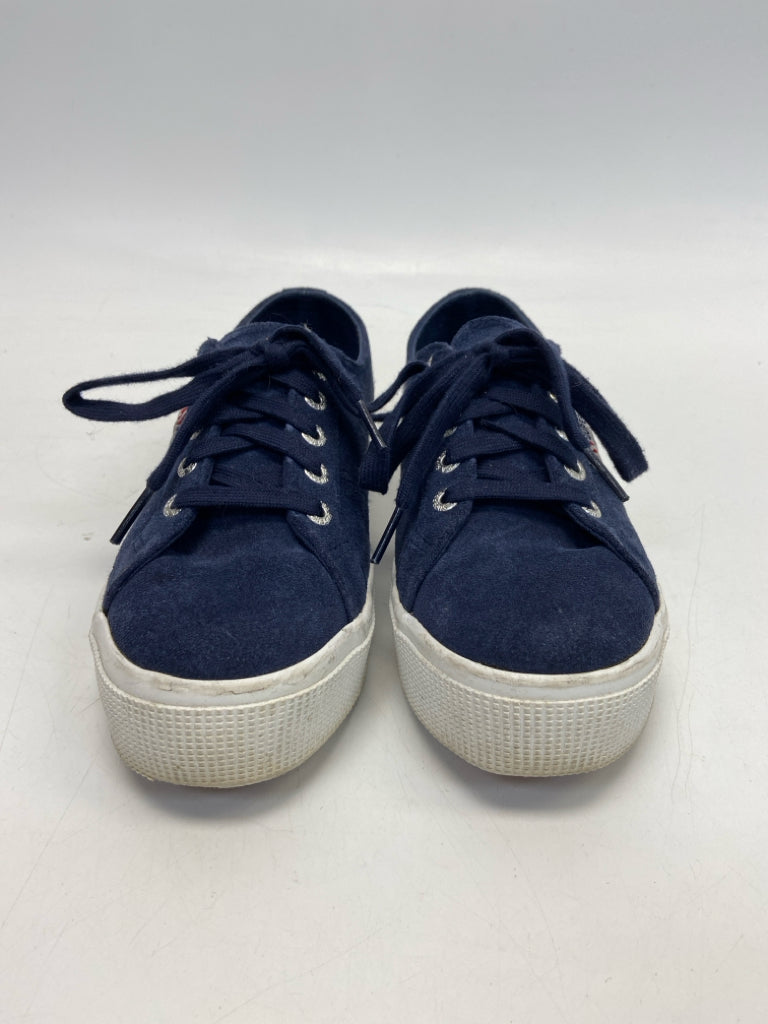 Superga  Size 5 Blue Lace-up Sneakers