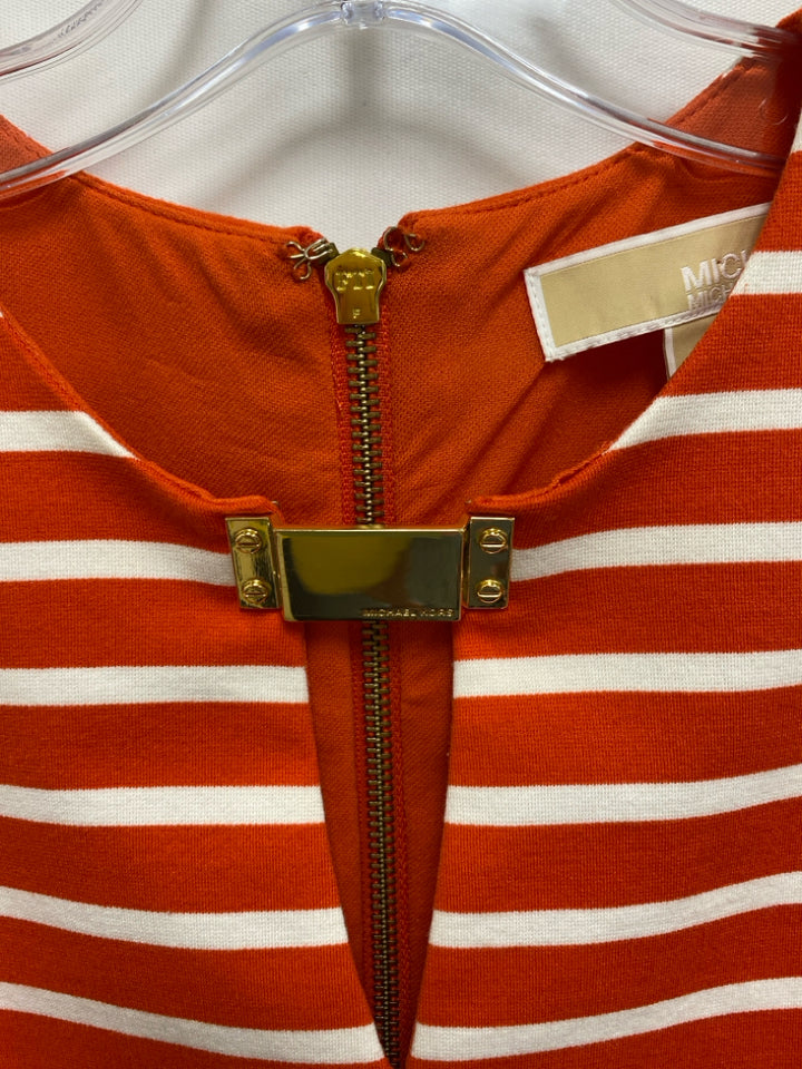 Michael Kors Size S Orange/White Striped Ladies Dress