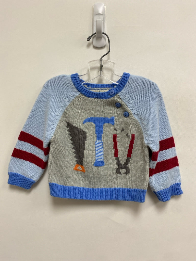 SIZE 6M Blue Red Stripe Boy&