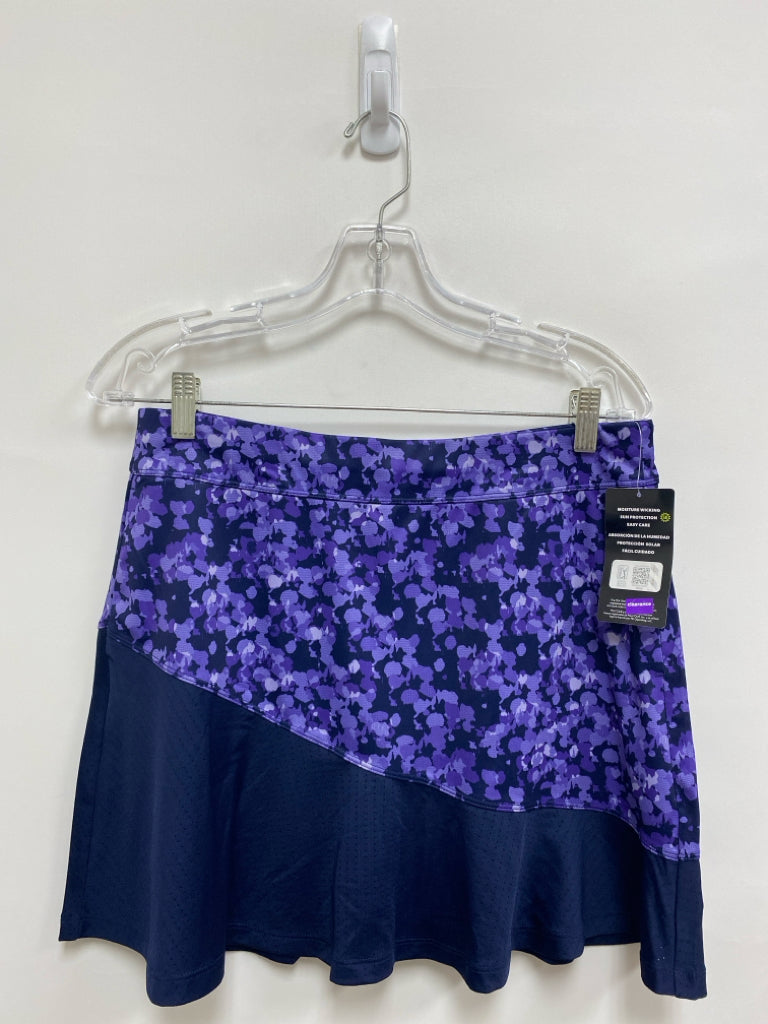 NWT PGA TOUR Size M Navy Purple Print Sleeveless Athletic 2pc