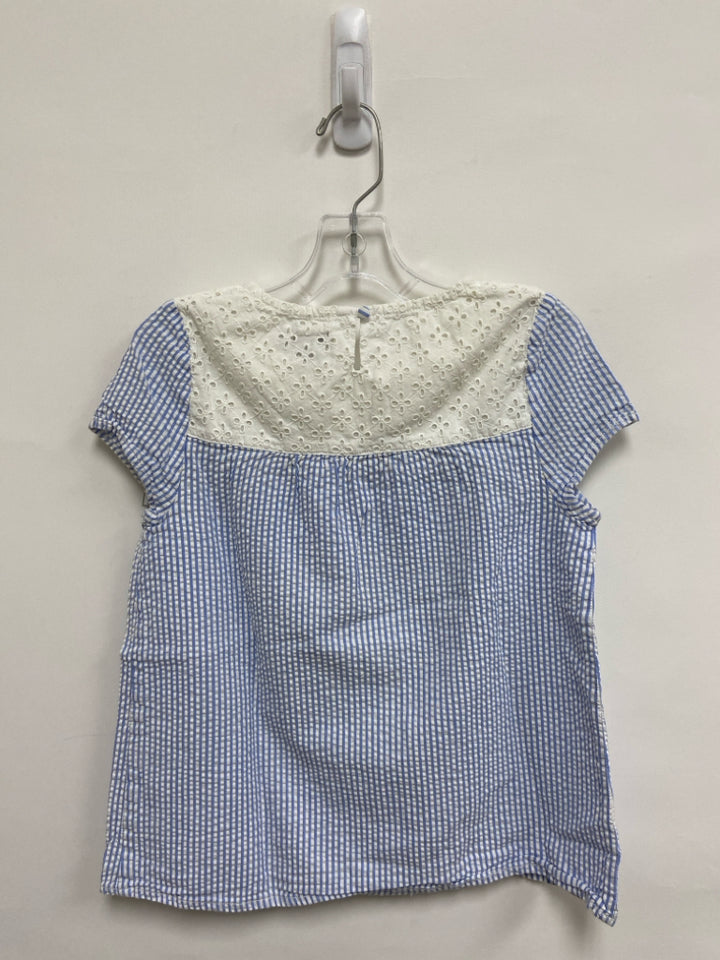 Vineyard Vines SIZE 14 Blue White Stripe Seersucker Girl&