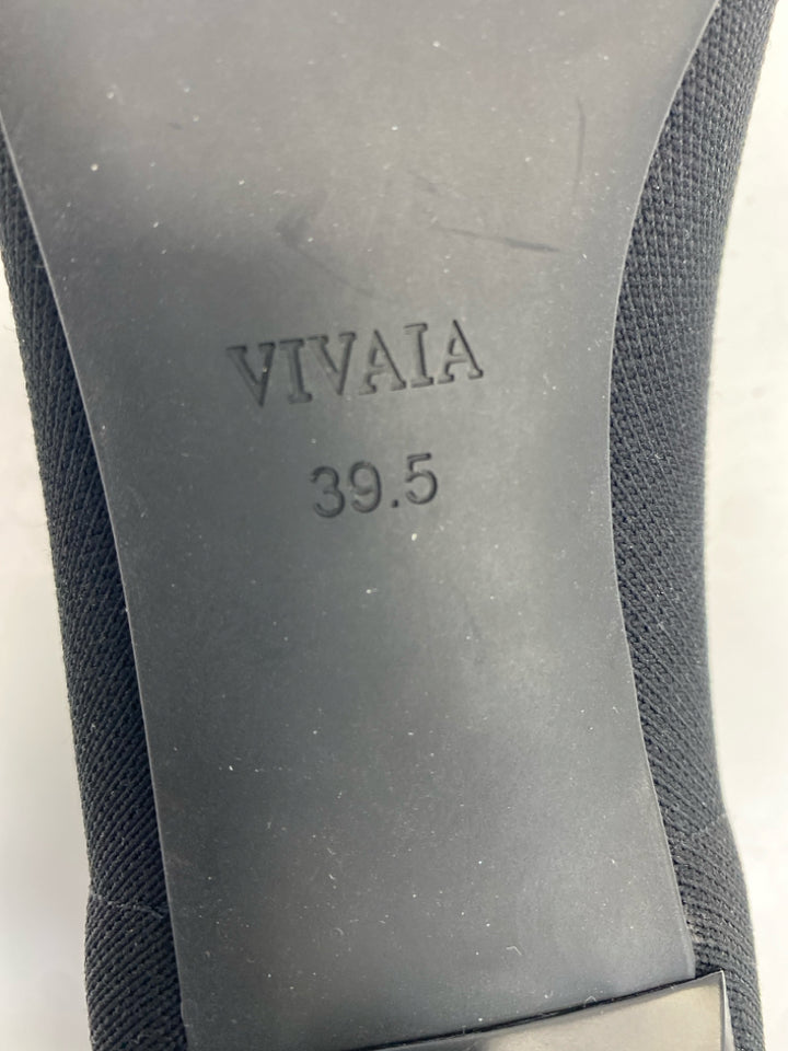 Vivaia EU Shoe Size 39.5 Black Fabric Heels