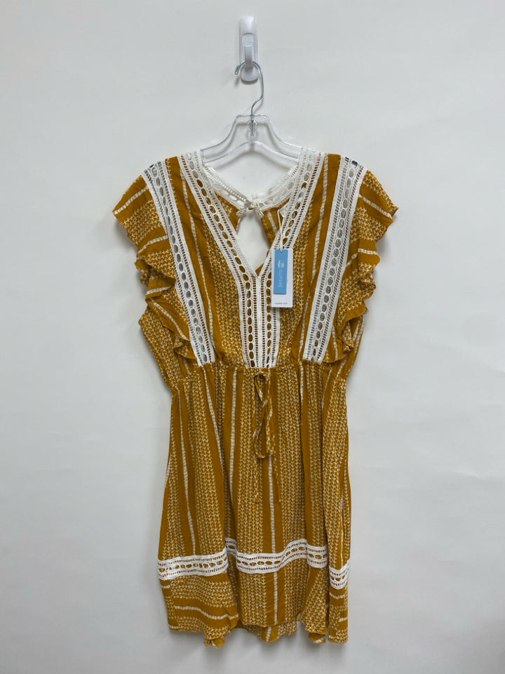 NWT Cupshe Size XL Amber White Print V Neck Ladies Dress