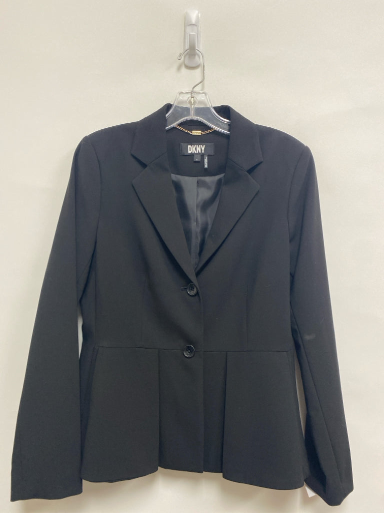 DKNY Size 8 Black Button Up Ladies Jacket