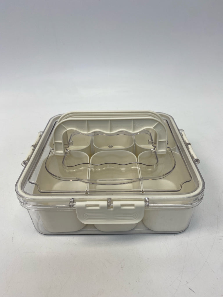 Cream Clear Storage Container