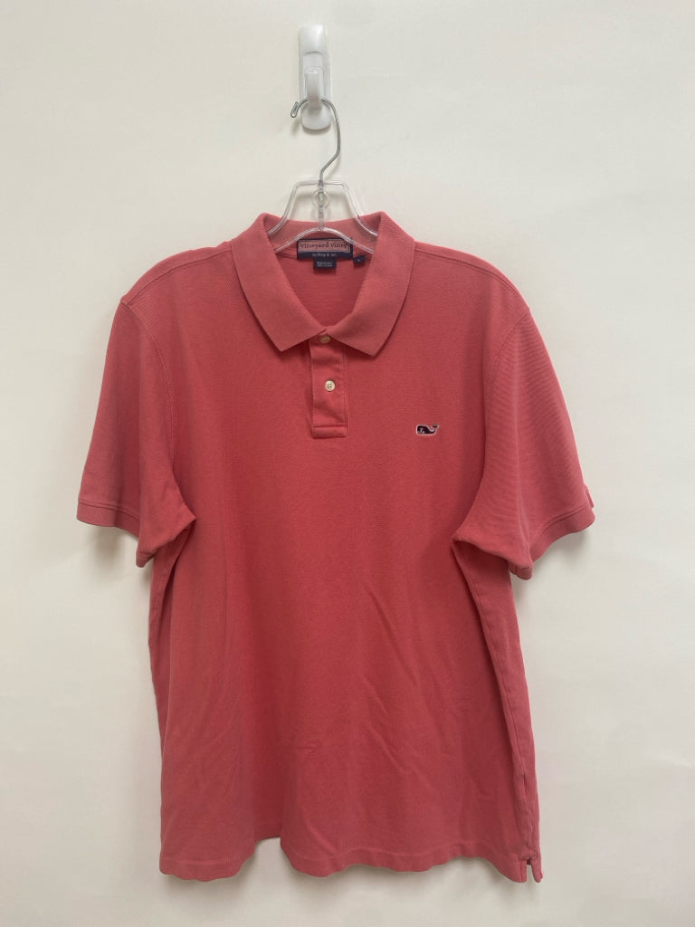 Vineyard Vines Size L Pink Polo Men&