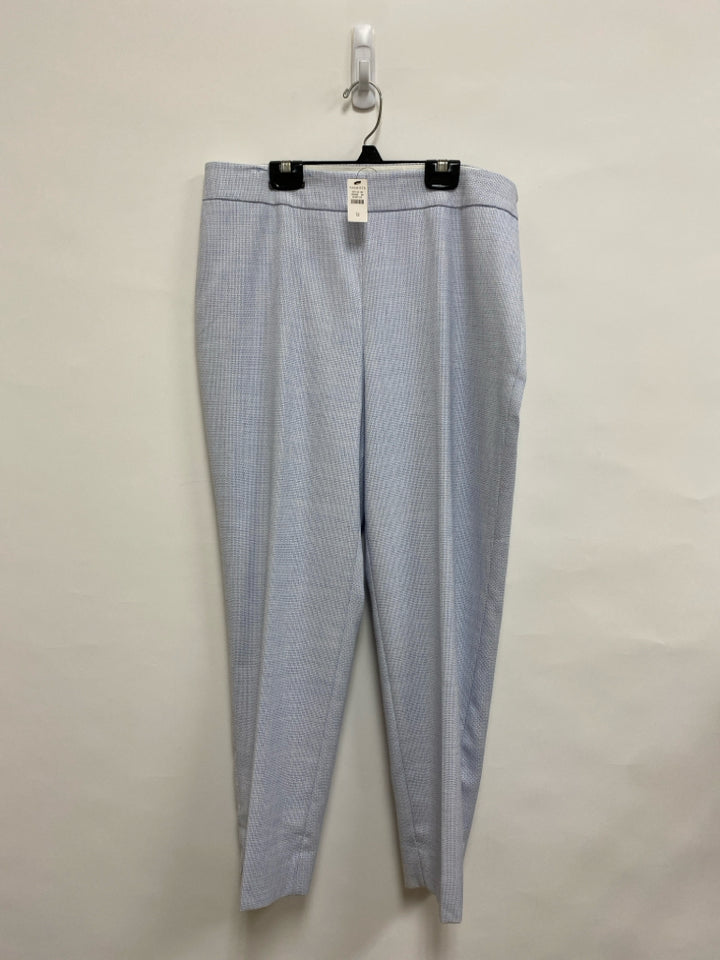 NWT Talbots Size 12 White Blue Woven Ladies Pants
