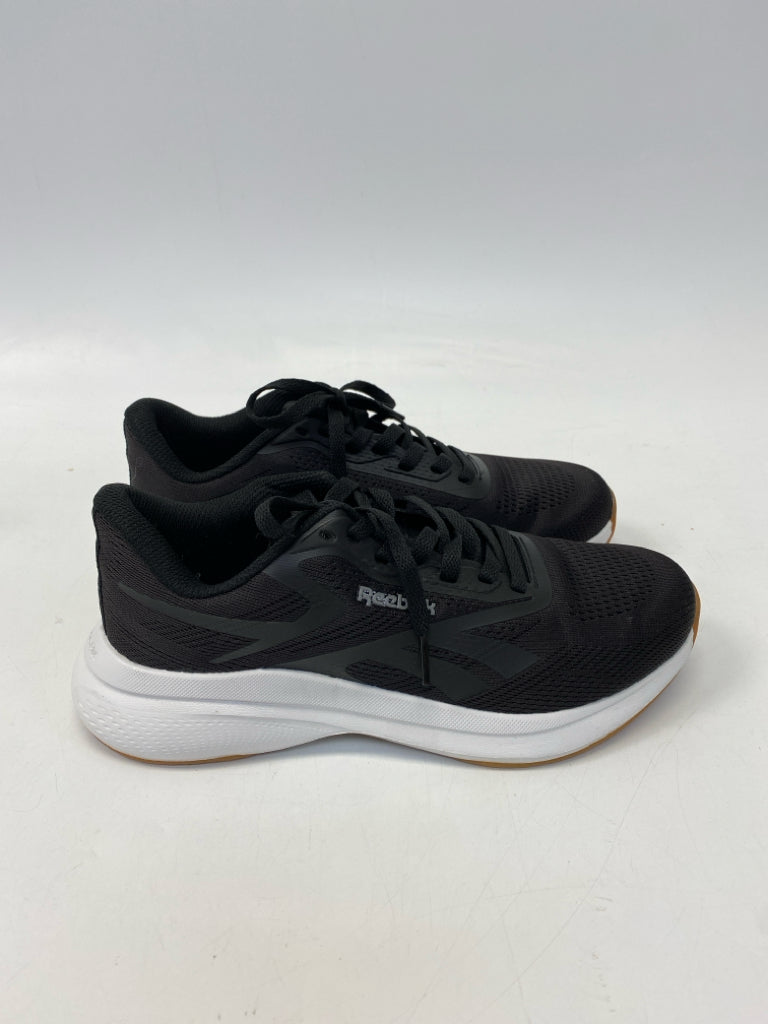 Reebok  Size 6.5 Black Lace-up Sneakers