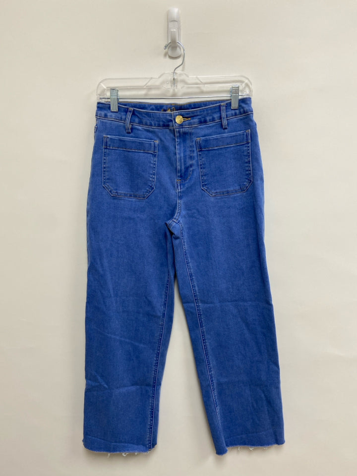 LILLY PULITZER Size 6 Blue Cropped Ladies Jeans
