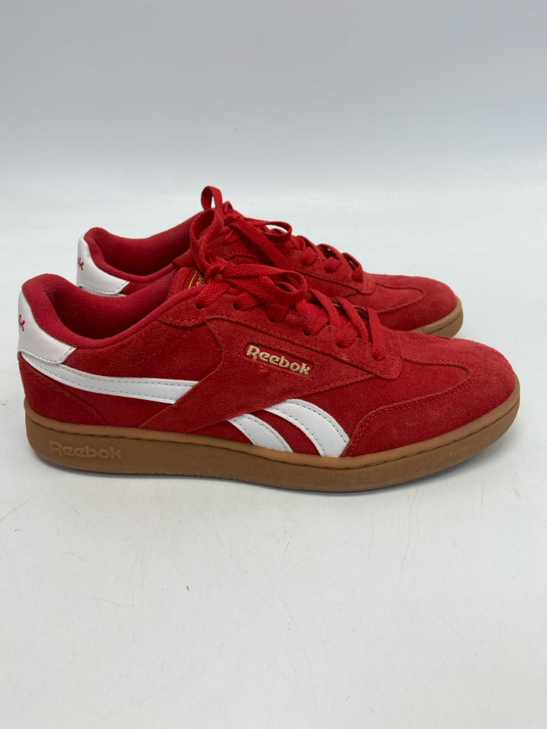 Reebok  Size 7.5 Red Lace-up Sneakers