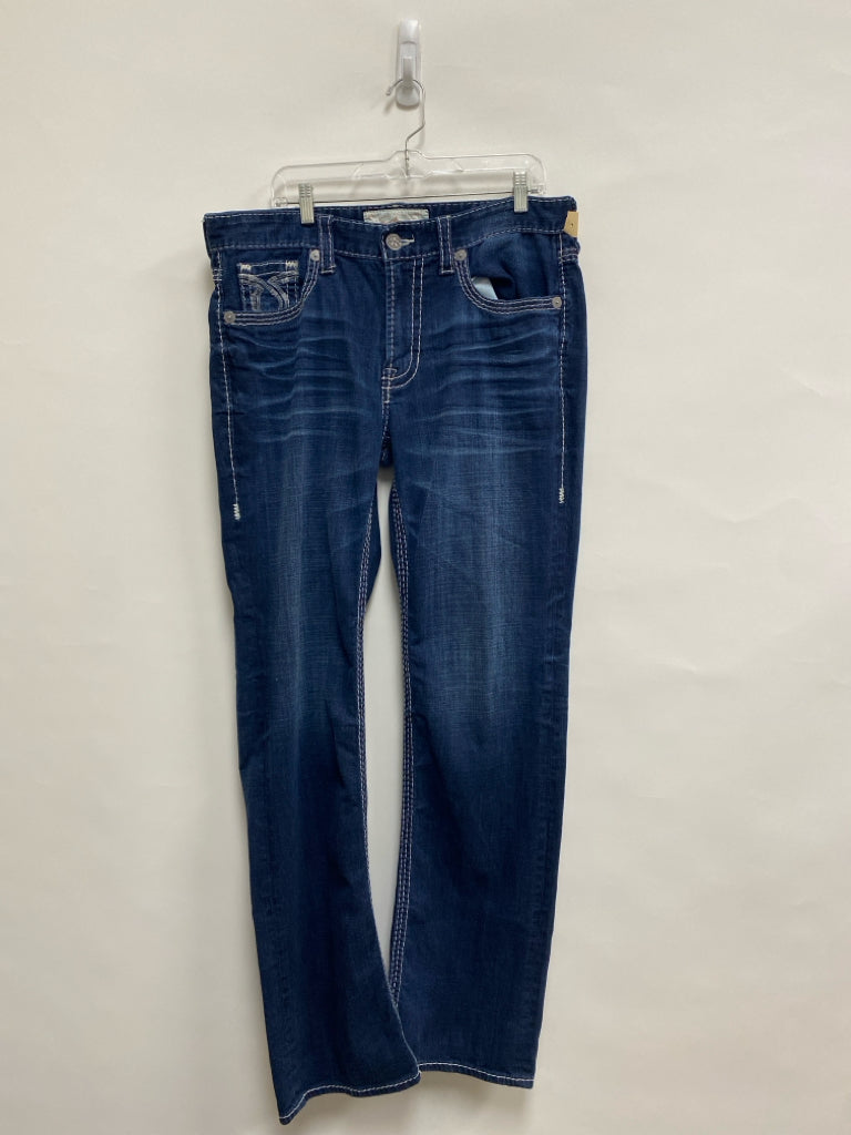 Big Star Size 36 Faded Navy Embroidered Men&
