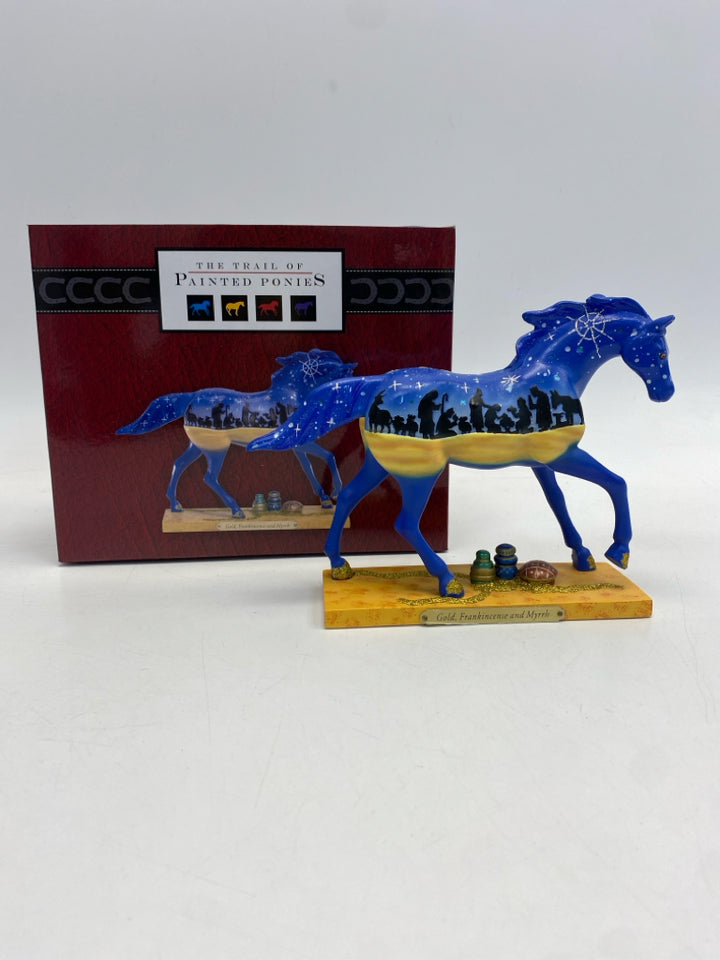 Royal Blue Horses Christmas
