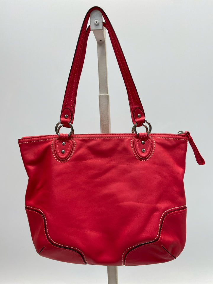 Coach Poppy Rose Pink Leather Handbag 23441