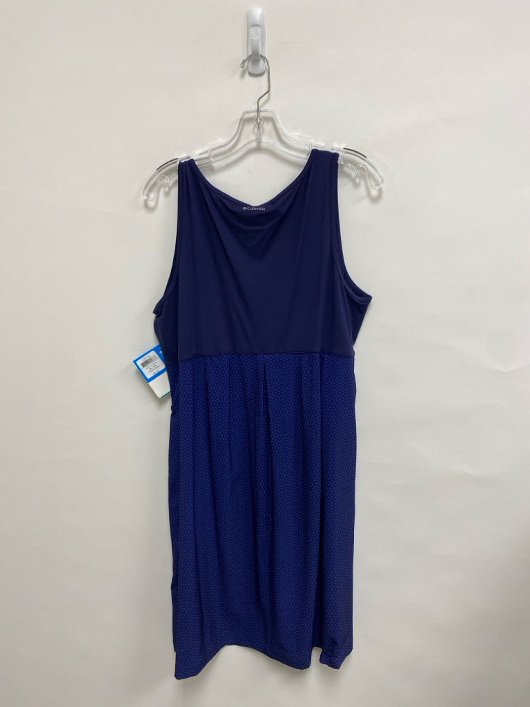 NWT Columbia Size XL Navy Blue Dots Sleeveless Ladies Dress