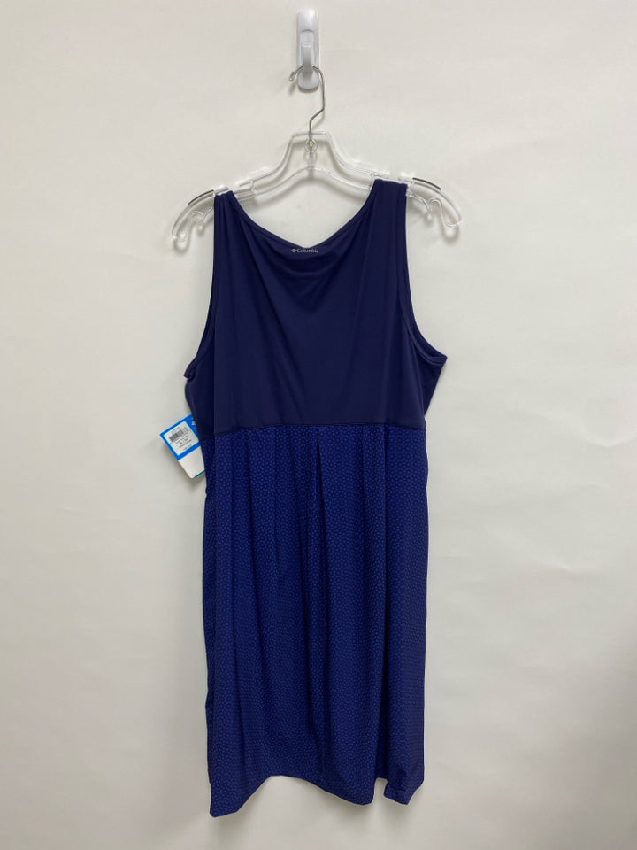 NWT Columbia Size XL Navy Blue Dots Sleeveless Ladies Dress