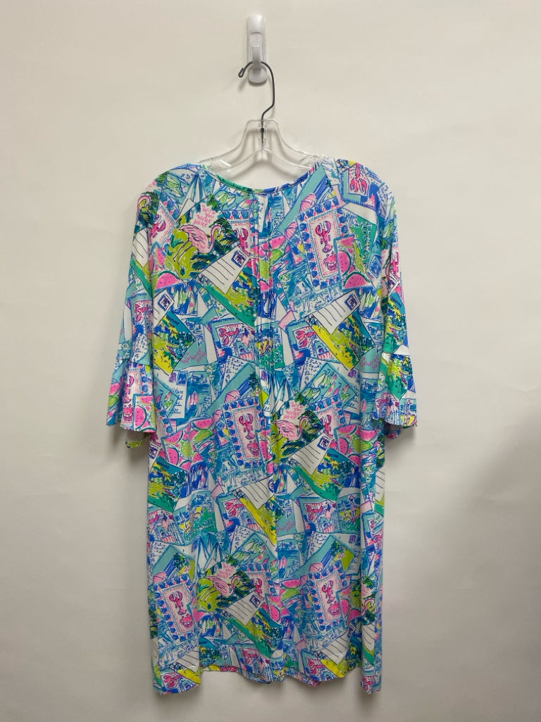 LILLY PULITZER Size L White Multi Color Tunic Ladies Dress