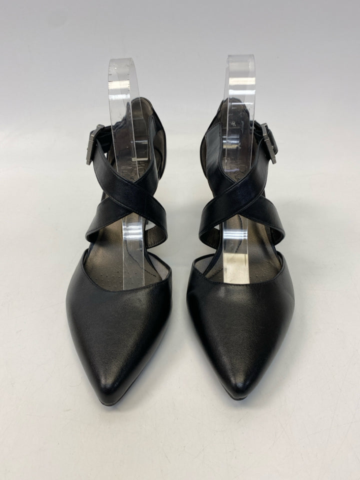 NWOT Life Stride  Size 9.5 Black Crisscross Heels