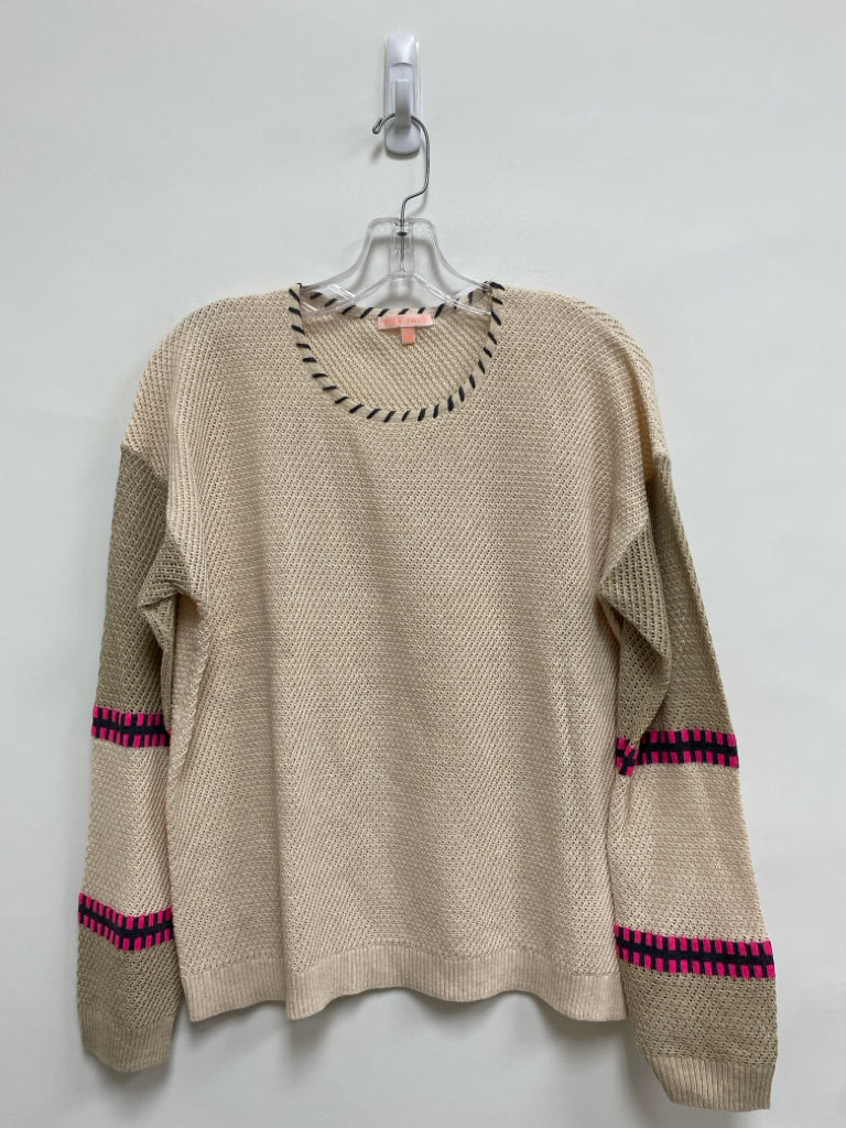 Lisa Todd Size L Cream Gray/Tan Ladies Sweater