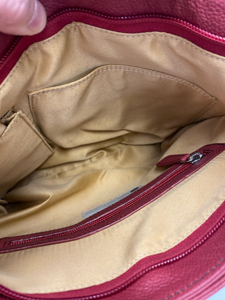 Dark Red Dark Brown Handbag