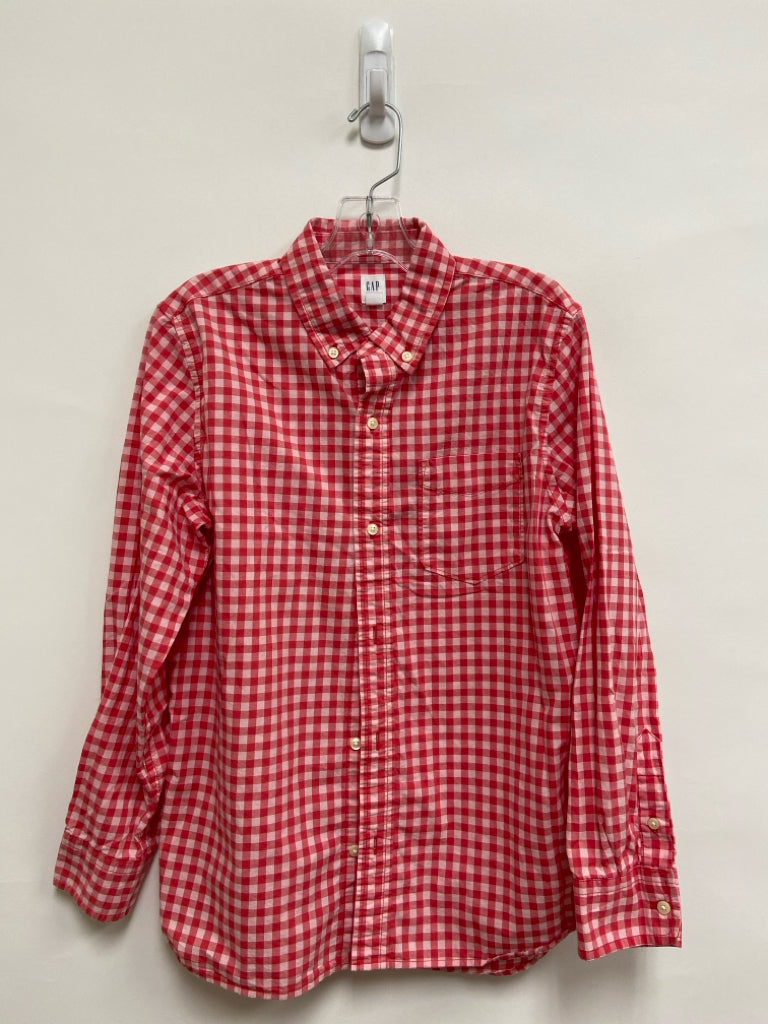Gap Kids SIZE 12 Red/Pink Checkered Button Up Boy&