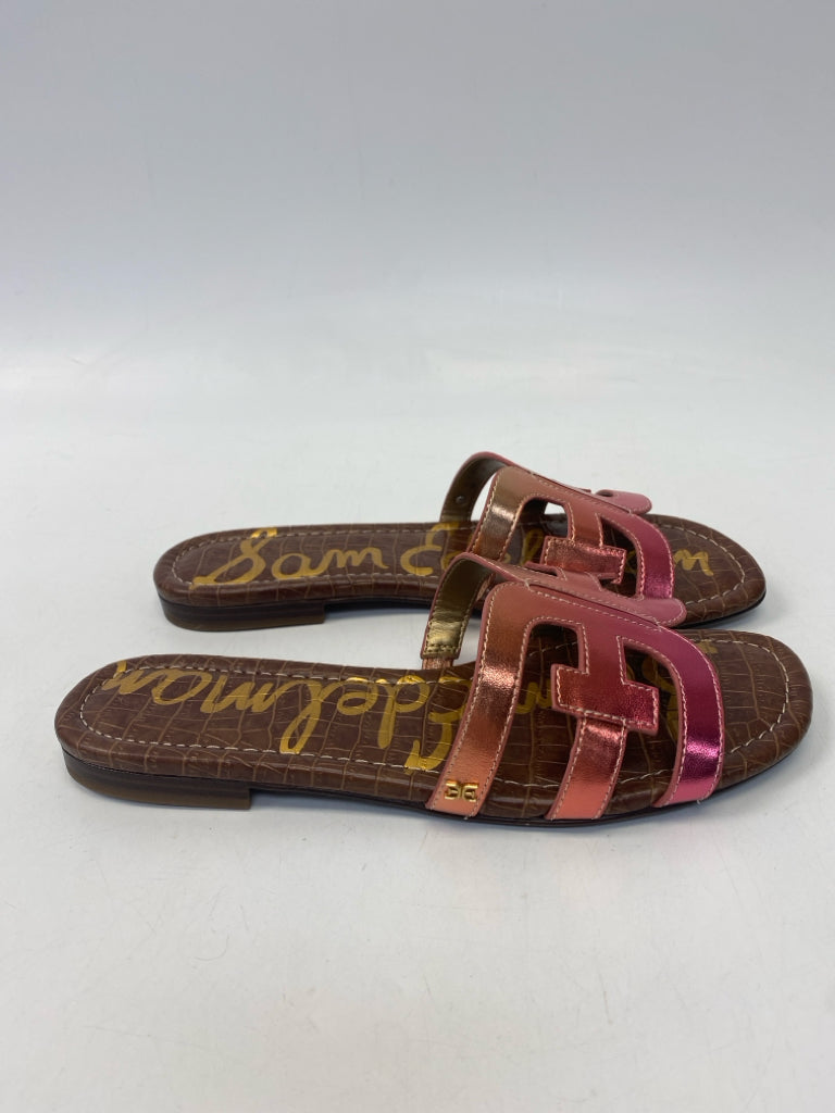 NWOT Sam Edelman  Size 10 Orange Shimmery Sandals
