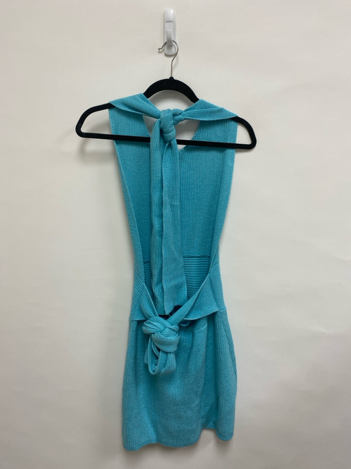 NWT Free People Size M Aqua Sleeveless Knit Ladies Dress