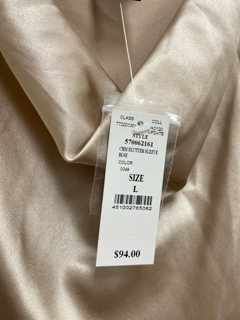 NWT Wht House/Blk Mkt Size L Champagne Silk Blend Ladies Top