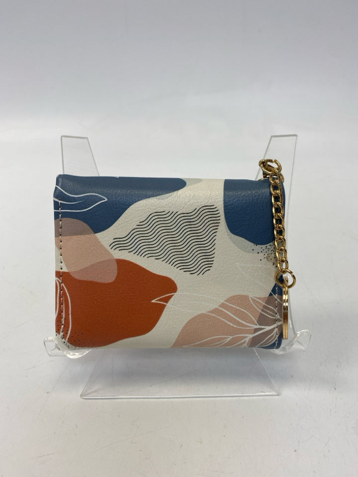 Cream Blue/Coral Wallet
