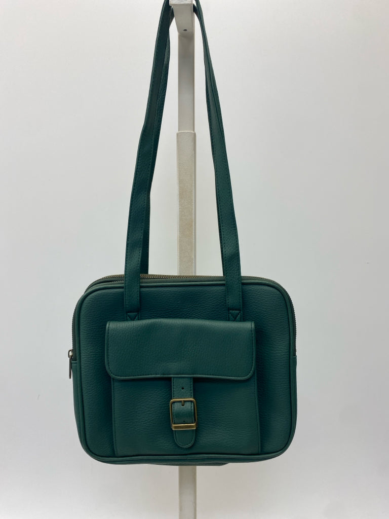 Dark Green Buckle(s) Handbag