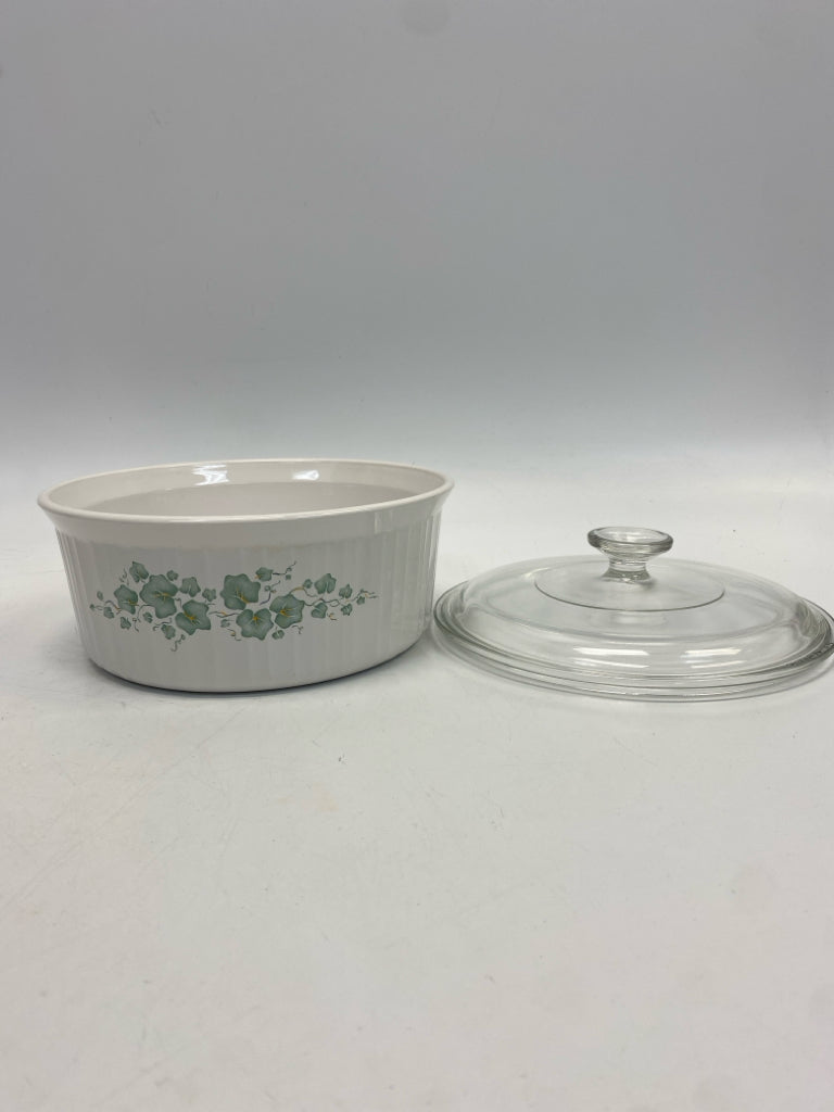 Corningware White Green Vine Bakeware