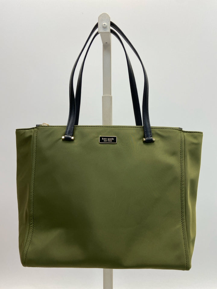 Kate Spade Dark Olive Black Nylon Handbag