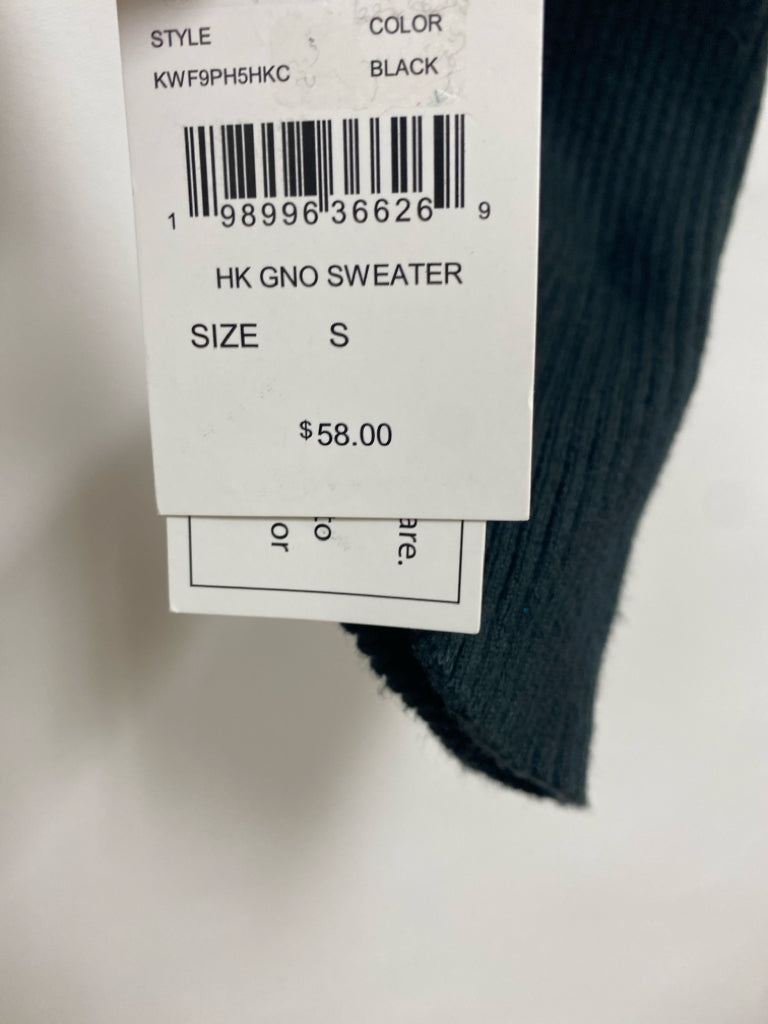 NWT Size S Dark Green Black Cardigan Faux Fur Collar Ladies Sweater