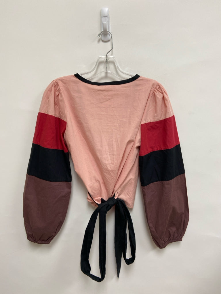NWT forever that girl Size S Pink Red/Black Wrap Ladies Top