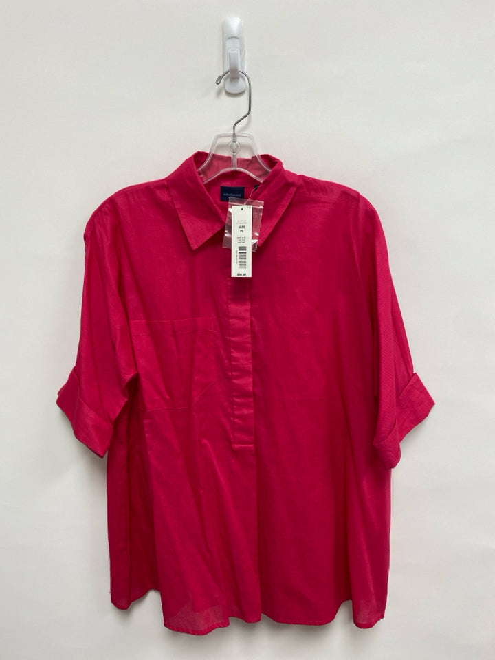NWT Westbound Size SP Fuschia Button Up Petite Top