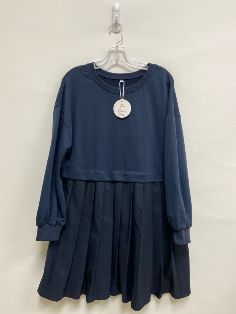 NWT ANRABESS Size S Navy Long Sleeve Ladies Dress