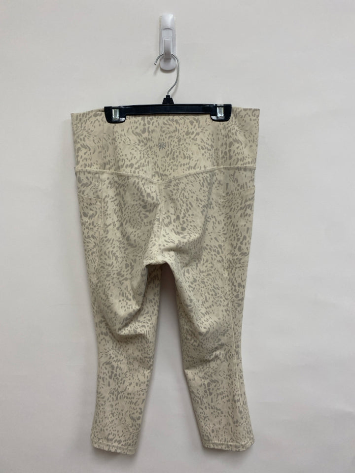 Athleta Size M Beige Taupe Animal Print Athletic Leggings