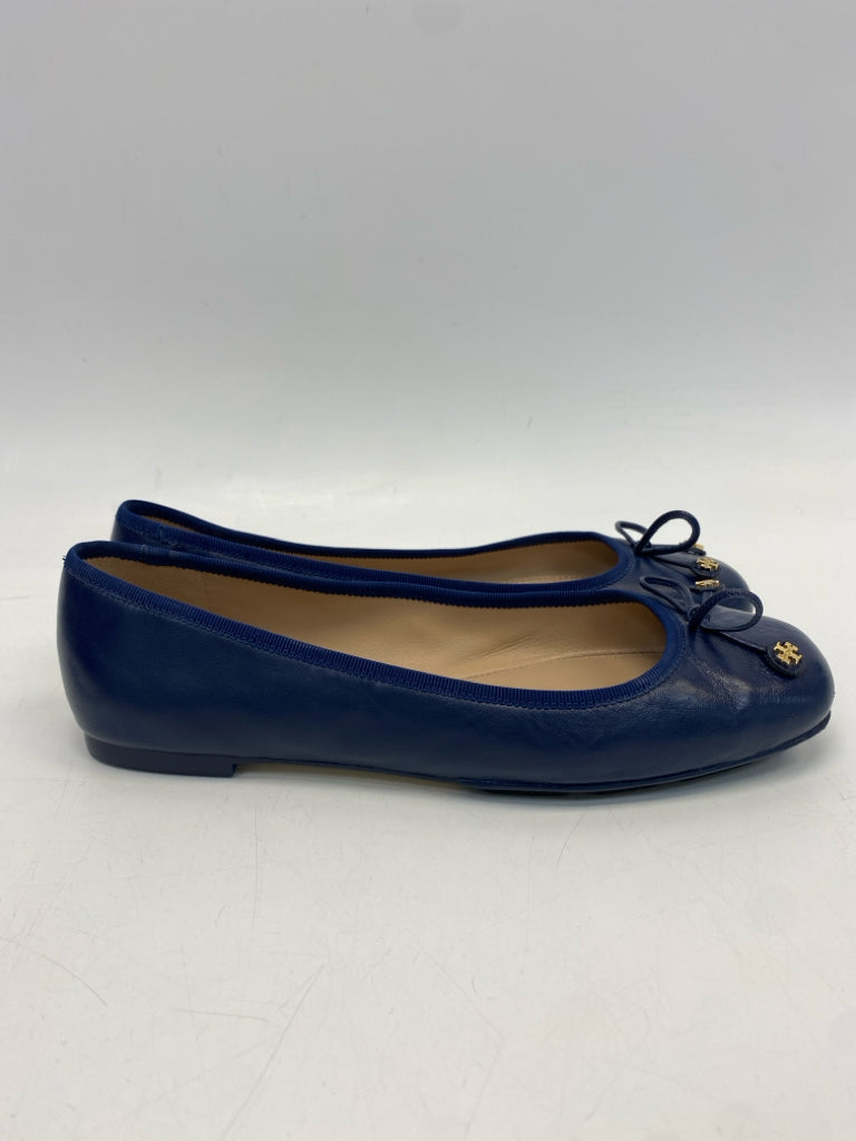 Tory Burch  Size 9 Dark Blue Bow(s) Flats