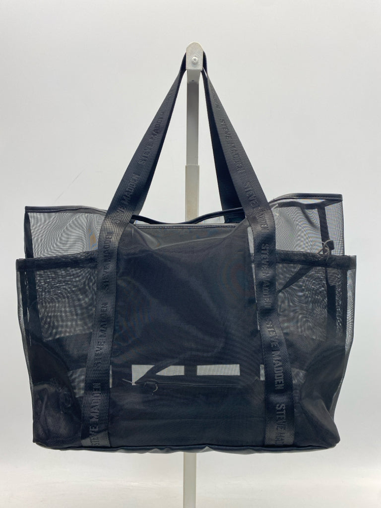 Steve Madden Black Mesh Tote Bag