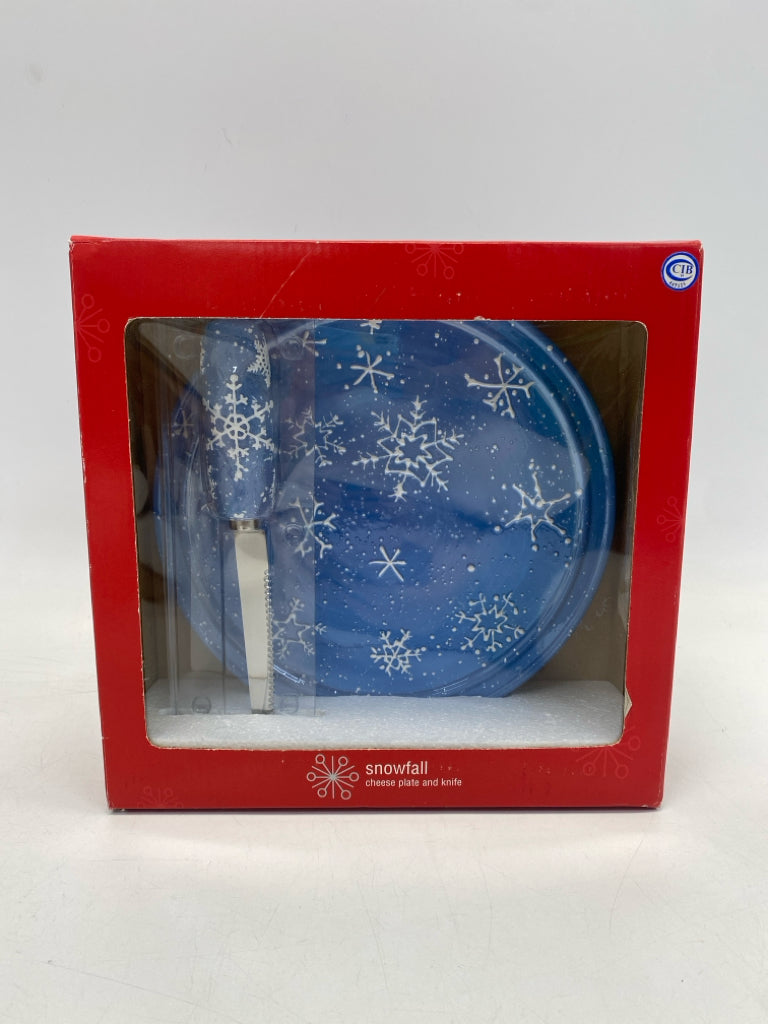 Blue White Snowflakes Christmas