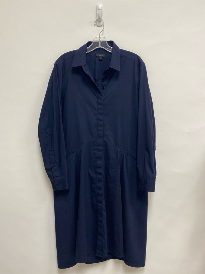 COS Size 10 Navy Button Up Ladies Dress
